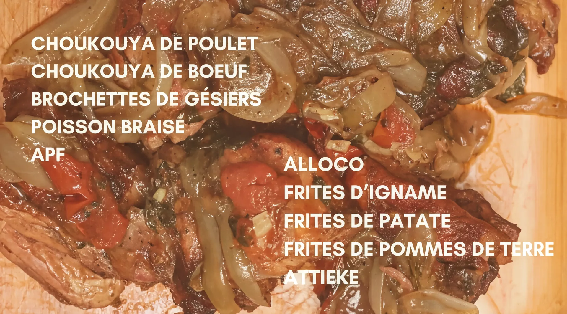 Liste du menu WoW des grillades